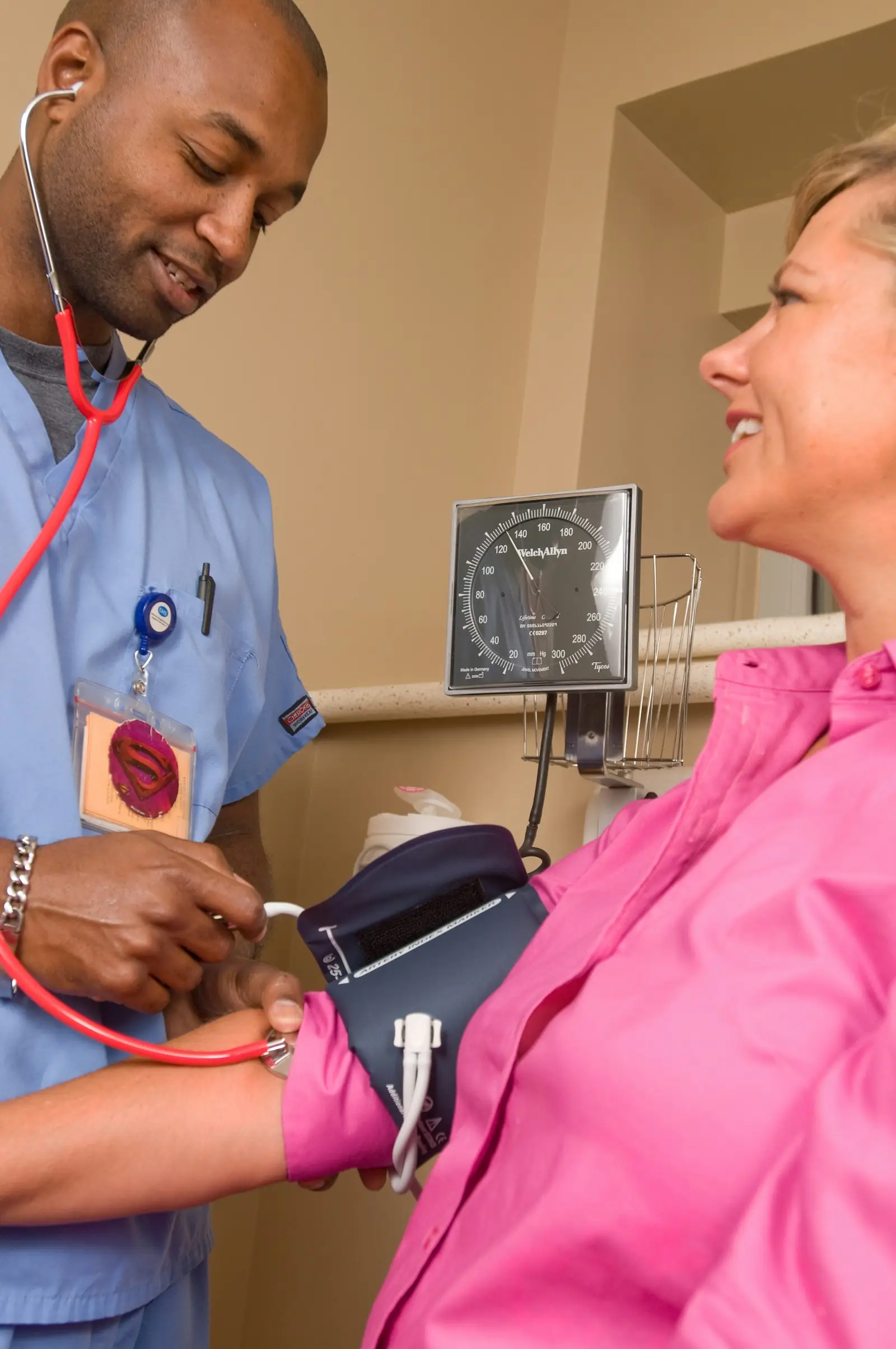 Nurse measuring blood pressure